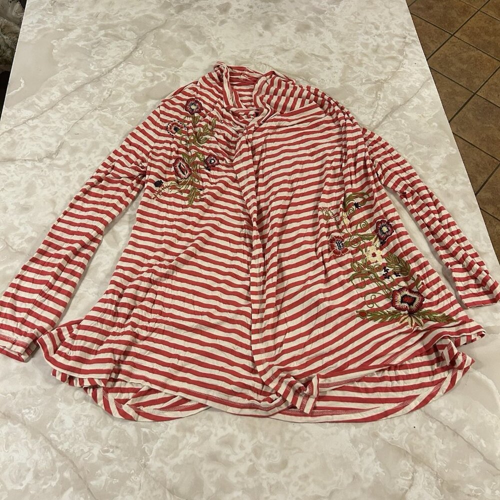 Soft Surroundings Cascading Open Front Cardigan R… - image 1